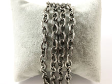 Load image into Gallery viewer, 18K Gold/ Platinum/ Antique Silver Plated Thick Oval Link Textured Chain
