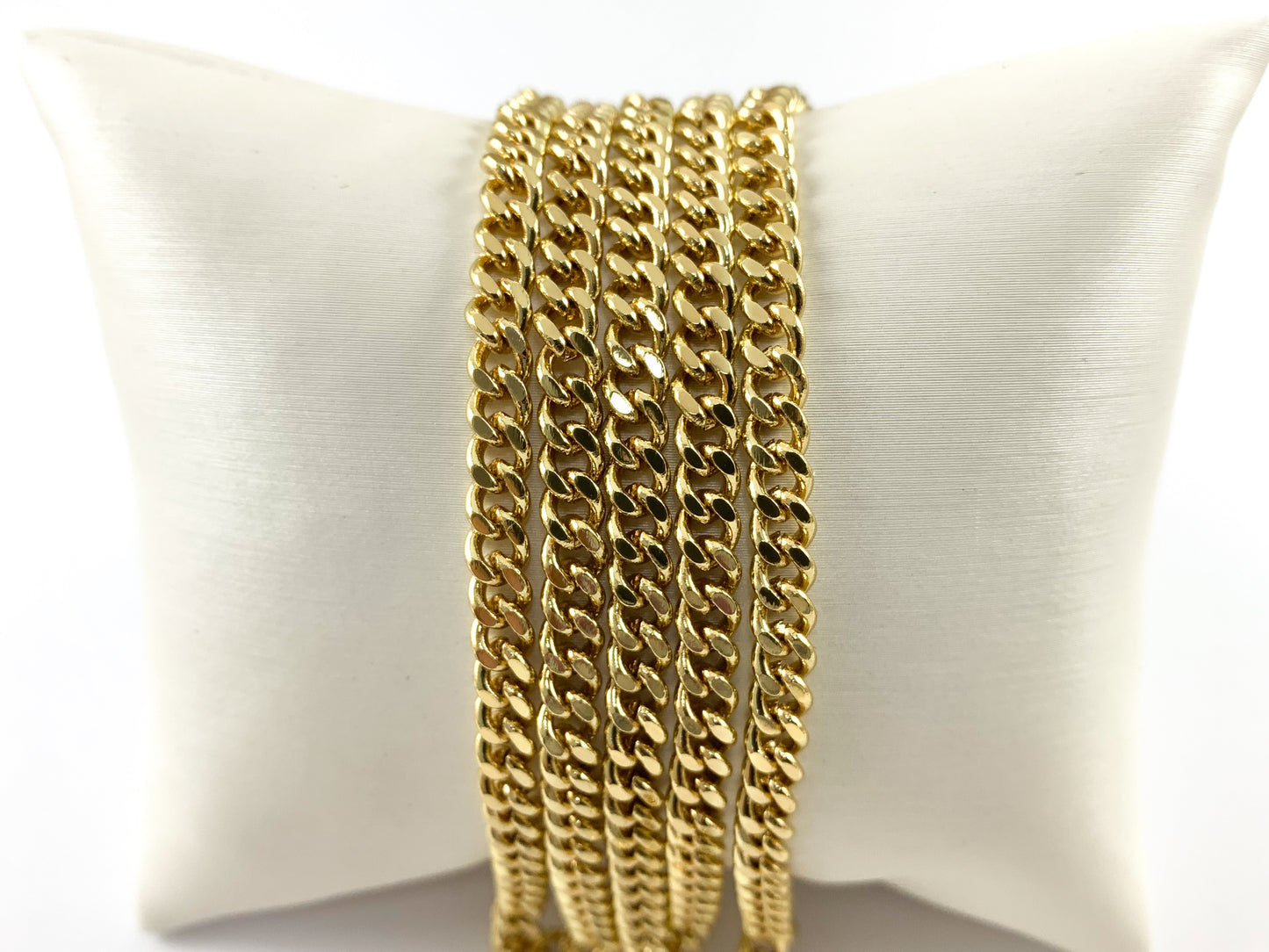 Real Gold /Platinum /Matte Gold /Matte Gunmetal Plated Link Curb/Cuban Chain for Men and Women Necklace/Bracelet Making