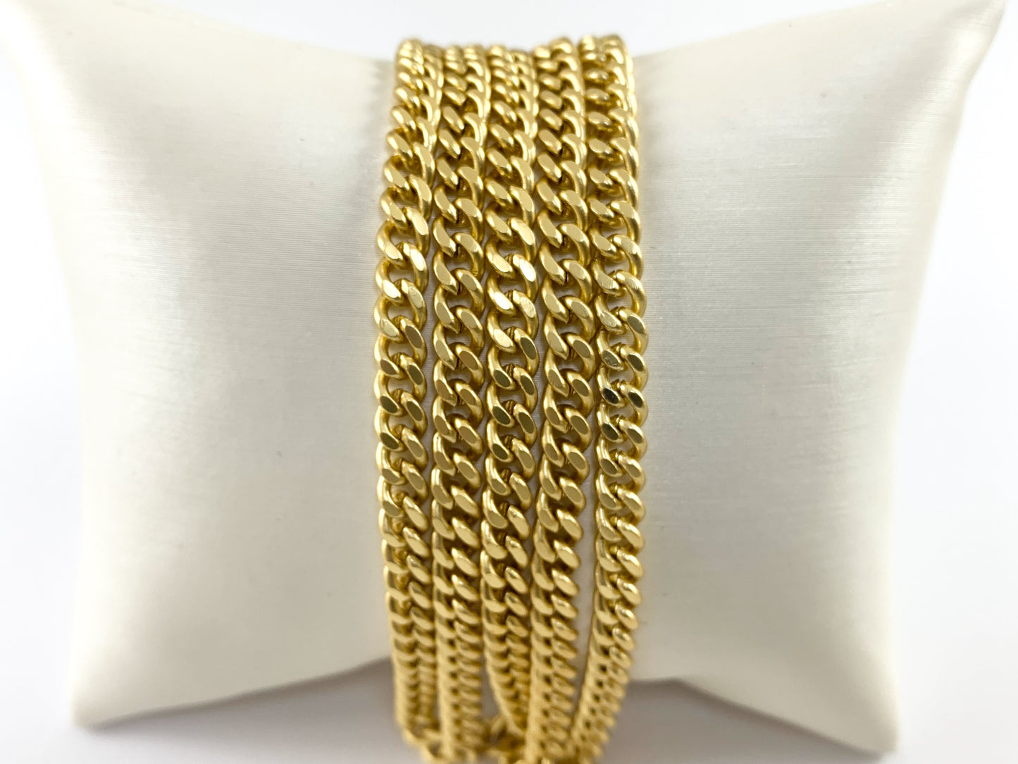 Real Gold /Platinum /Matte Gold /Matte Gunmetal Plated Link Curb/Cuban Chain for Men and Women Necklace/Bracelet Making