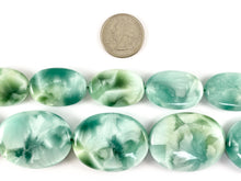 Load image into Gallery viewer, Natural Green Angelite/ Green Moonstone Pastel Green Color Natural Stone in Oval Shape Around 15&quot;
