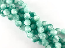 Load image into Gallery viewer, Grade AAA Green Angelite/ Green Moonstone/ Aqua Green Angelite Round Smooth Shiny Natural Gemstone Beads 15&quot;-16&quot;
