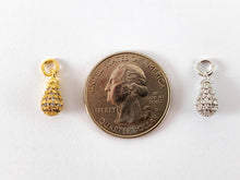 Load image into Gallery viewer, Real Gold 18K Plated Micro CZ  Pave Teardrop Charm Over Brass 10PCS
