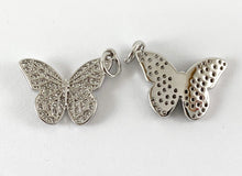 Load image into Gallery viewer, Real Gold 18K Plated CZ Pave Butterfly Charms Over Brass 4PCS
