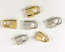 Load image into Gallery viewer, Real Gold 18K Plated Lock Charms Over Brass 10PCS
