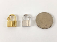 Load image into Gallery viewer, Real Gold 18K Plated Lock Charms Over Brass 10PCS
