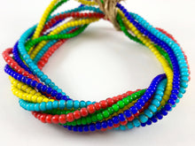 Load image into Gallery viewer, Ghana White Heart Glass Beads From Africa - 1 strand
