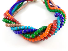 Load image into Gallery viewer, Ghana White Heart Glass Beads From Africa- 1 strand
