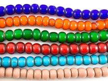 Load image into Gallery viewer, Ghana White Heart Glass Beads From Africa- 1 strand
