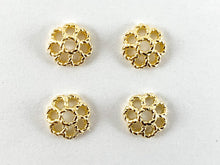 Load image into Gallery viewer, 18K Gold Plated Flower Bead Caps 8mm 50PCS
