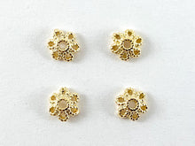 Load image into Gallery viewer, 18K Gold Plated Flower Bead Caps 6mm 50PCS
