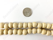 Load image into Gallery viewer, Wood Beads Large Hole Rondelle Smooth Natural Beads 15&quot;-16&quot;
