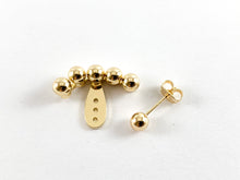 Cargar imagen en el visor de la galería, 18K Real Gold Plated Ear Cuff Ear Jacket Dot Ball Earrings 5pairs
