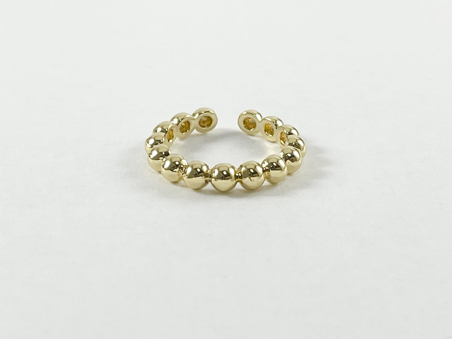 Dainty Cute Simple Stackable Beaded Minimalist 18K Gold Plated Ring 6pcs