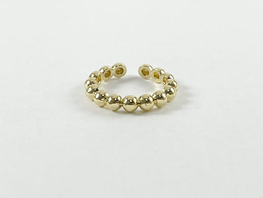 Dainty Cute Simple Stackable Beaded Minimalist 18K Gold Plated Ring 6pcs