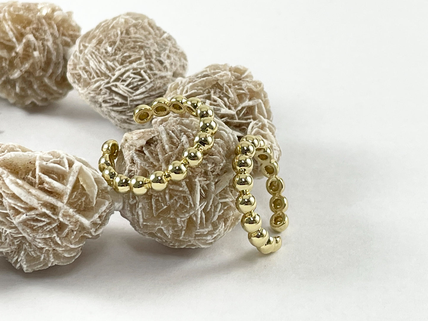 Dainty Cute Simple Stackable Beaded Minimalist 18K Gold Plated Ring 6pcs