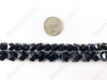 Load image into Gallery viewer, Handcut Black Onyx Starcut Faceted Natural Gemstone Beads Around 15&quot;
