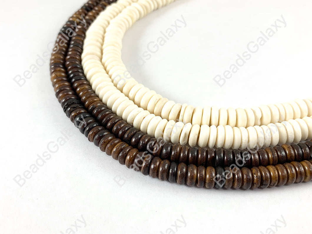 Bone Rondelle Spacer Beads From Africa