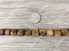 Load image into Gallery viewer, Brown Hand Cut Bone Nugget Beads
