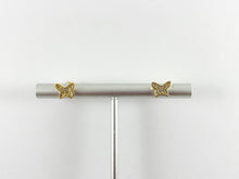 Cargar imagen en el visor de la galería, 18K Gold Plated CZ Pave Butterfly Earring Stud Over Copper 5 pairs
