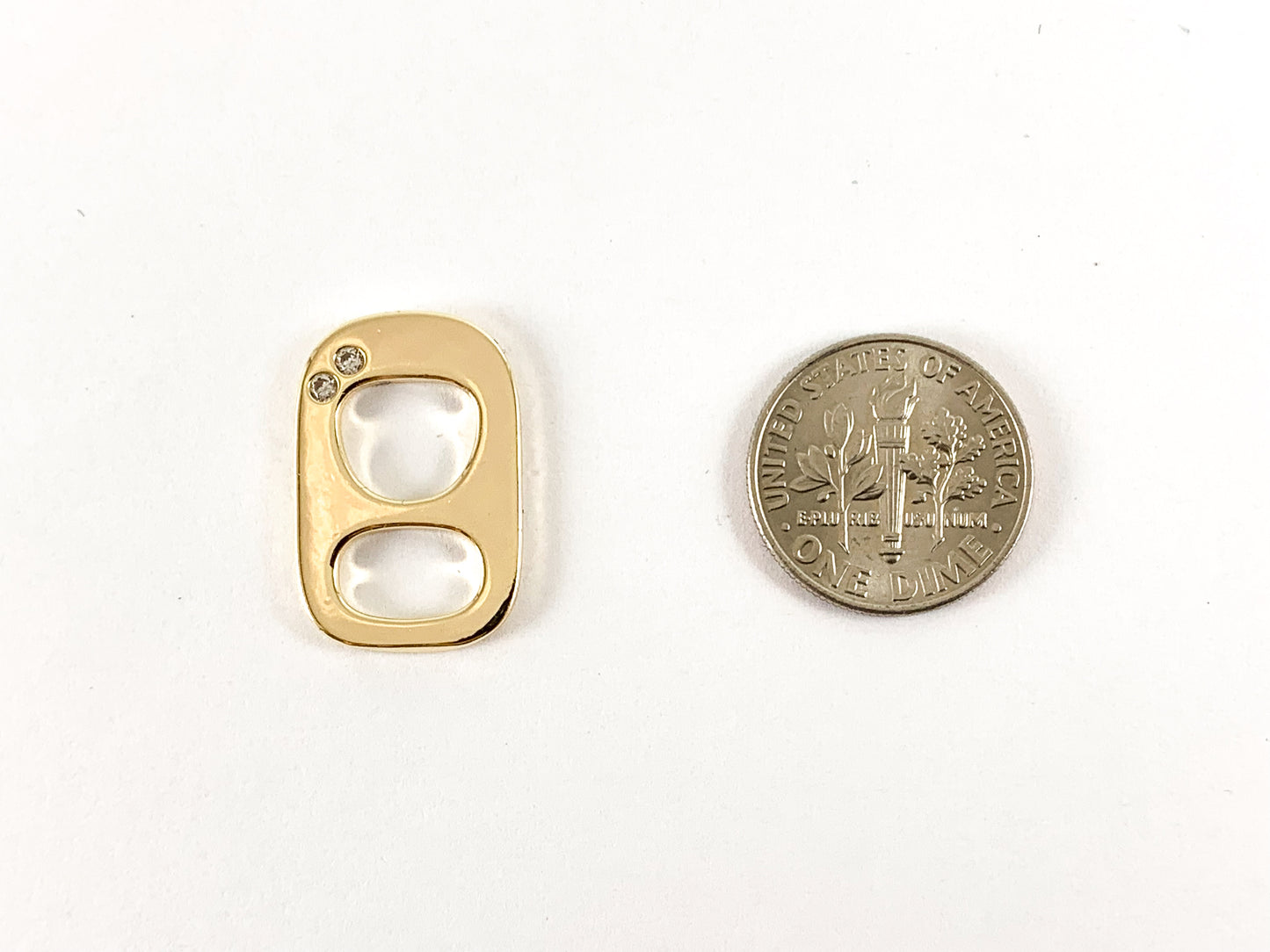 Real Gold 18K Plated Micro CZ Pave Bottle Cap Pendant Charm Over Brass 8pcs