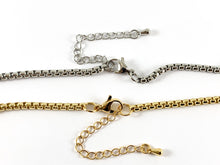 Load image into Gallery viewer, Delicate 18K Gold/Platinum Plated Dainty Minimalist Box Chain Necklace
