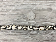 Load image into Gallery viewer, Cream Brown Circle Bone Beads From Africa
