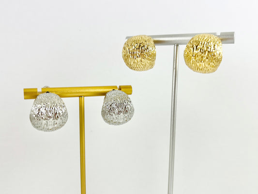 18K Gold or Silver Plated Thick Elegant Earring Huggies over Copper 3 pairs