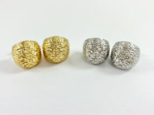 Load image into Gallery viewer, 18K Gold or Silver Plated Thick Elegant Earring Huggies over Copper 3 pairs
