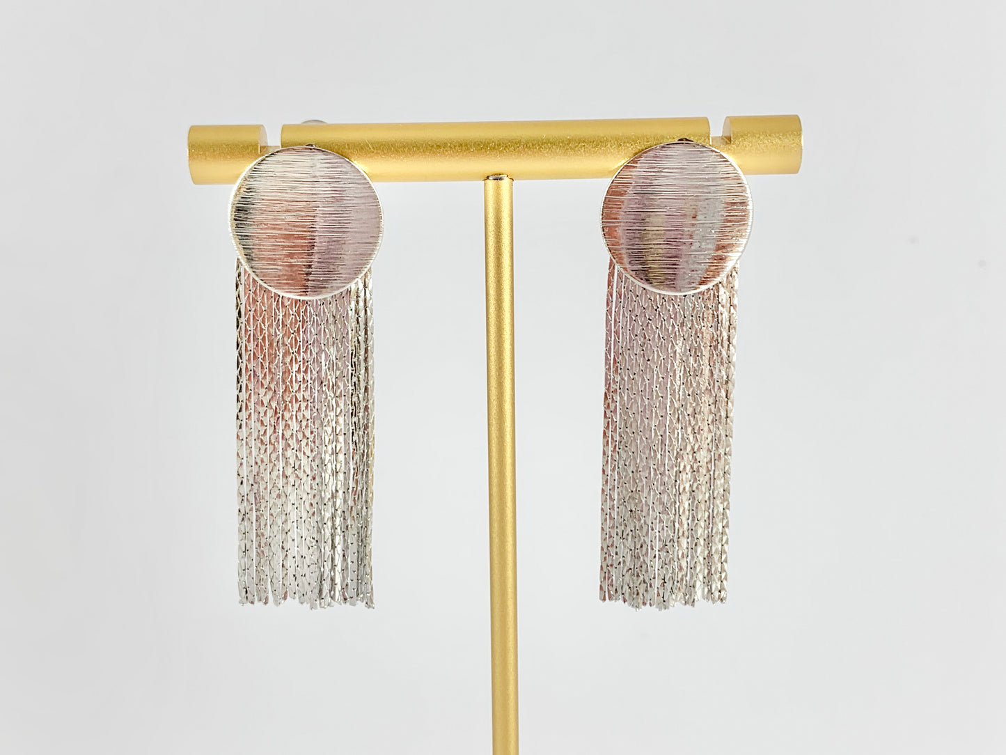 Lindos aretes con borlas y círculos de monedas con flecos en oro de 18 quilates o cobre bañado en plata, 3 pares