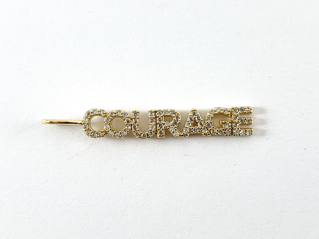 18K Gold Plated Copper CZ Pave 