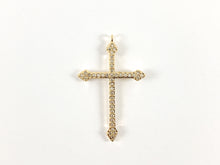 Load image into Gallery viewer, Real Gold/Platinum 18K Plated Micro CZ Pave Cross Pendant Over Copper 6pcs
