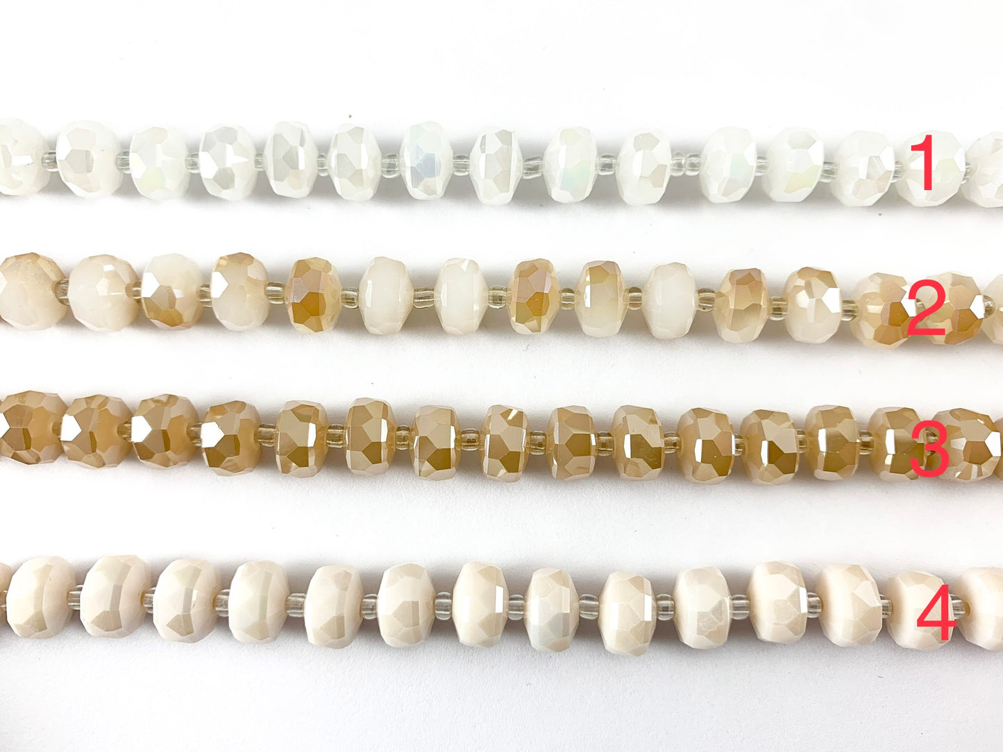 Crystal Faceted Shiny 10mm Dyed Glass Heishi/ Wheel/ Rondelle Crystal Beads (12 Colors Available!!!)