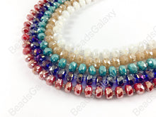 Load image into Gallery viewer, Crystal Faceted Shiny 10mm Dyed Glass Heishi/ Wheel/ Rondelle Crystal Beads (12 Colors Available!!!)
