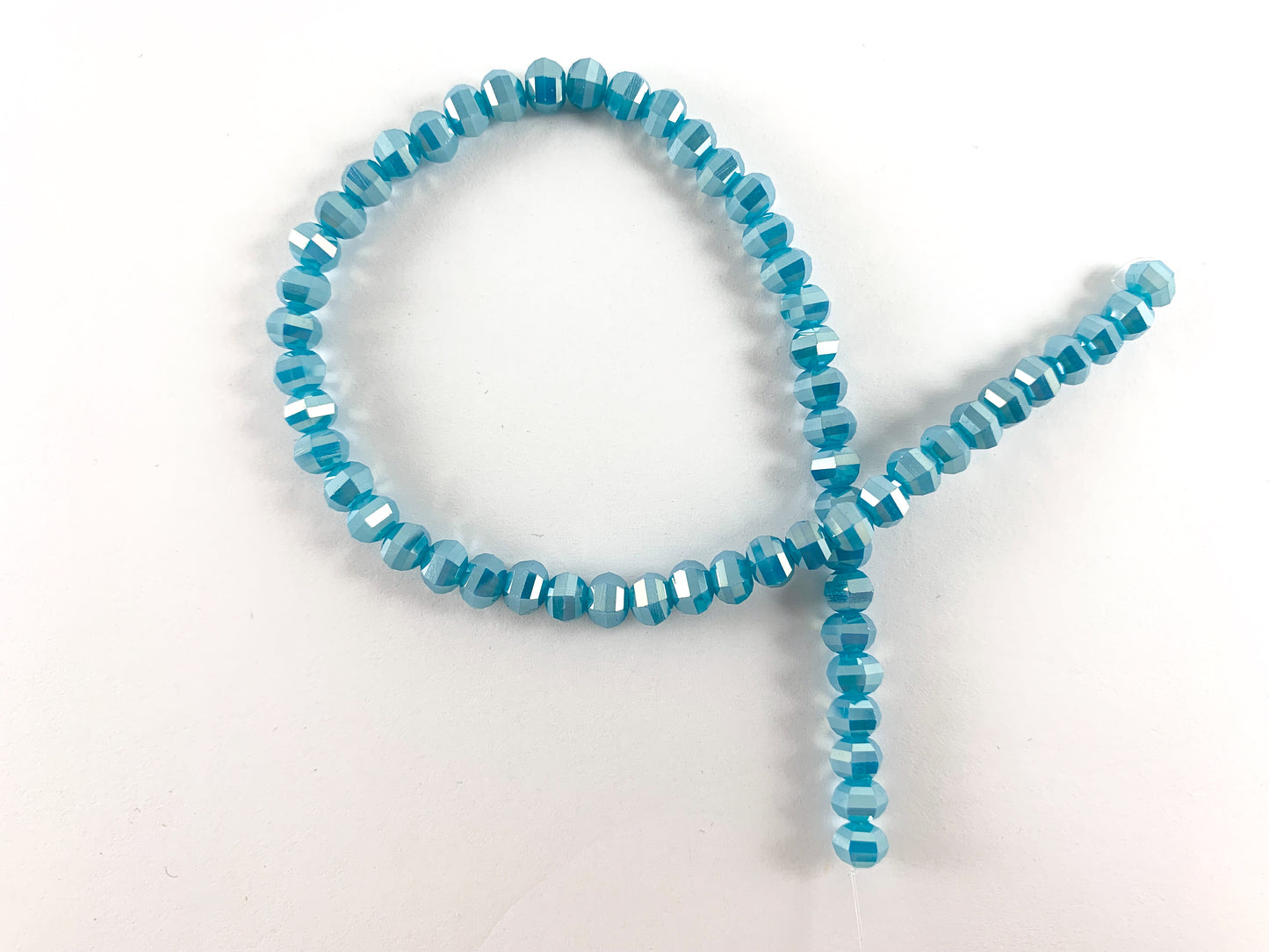 Faceted 36 Cut Shiny 5-6mm Dyed Jade Glass Pumpkin Shape Rondelle Crystal Strands