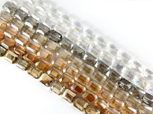 Load image into Gallery viewer, Faceted Shiny 13x18mm Dyed Glass Rectangle Crystal Strands
