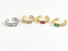 Load image into Gallery viewer, Real Gold 18K/Platinum Plated Copper CZ Pave Dainty Link Ear Cuffs (No Piercing!!) 6pc
