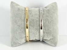 Load image into Gallery viewer, Simple CZ Pave Rhinestone Bracelet Cuffs in 18K Gold or Silver plated Copper 2 pc
