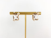 Load image into Gallery viewer, Dazzling Emerald Cut Gold Earring Studs in 18K Gold Plated Over Brass Earrings 3 PAIRS
