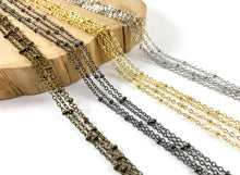 Load image into Gallery viewer, Dainty Nugget Satellite Chain in Gunmetal, Silver, Bronze, Gold
