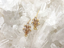 Load image into Gallery viewer, Real 18K Gold Plated Clusters Earring Stud Component Over Copper 4pairs
