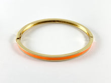 Load image into Gallery viewer, Real Gold 18K Plated Enamel Copper Push Bracelet Cuffs/ Bangles 1 piece
