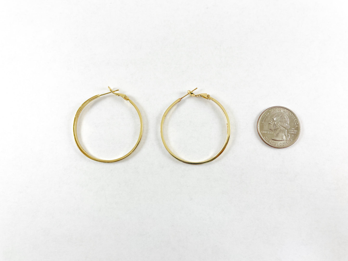 18K Gold Plated Enamel Pastel Thin CZ Pave Earring Hoops in a Copper Base 2 pairs