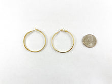 Load image into Gallery viewer, 18K Gold Plated Enamel Pastel Thin CZ Pave Earring Hoops in a Copper Base 2 pairs
