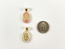 Load image into Gallery viewer, Real Gold 18K Plated Enamel Virgin Mary Charm Over Copper 6pcs
