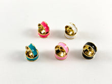 Load image into Gallery viewer, 7mm Real 18K Gold Plated Enamel Rondelle Spacer Over Copper 10pcs
