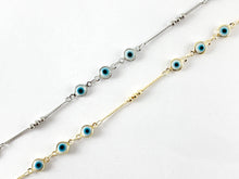 Load image into Gallery viewer, Real Gold/Platinum 18K Plated Enamel Dainty Tiny Evil Eye Chain
