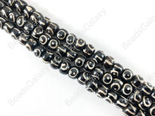 Load image into Gallery viewer, Black Bone Circle Eye Shiny Glossy Finish Bone Beads
