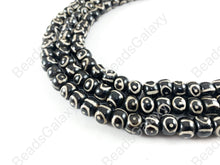 Load image into Gallery viewer, Black Bone Circle Eye Shiny Glossy Finish Bone Beads
