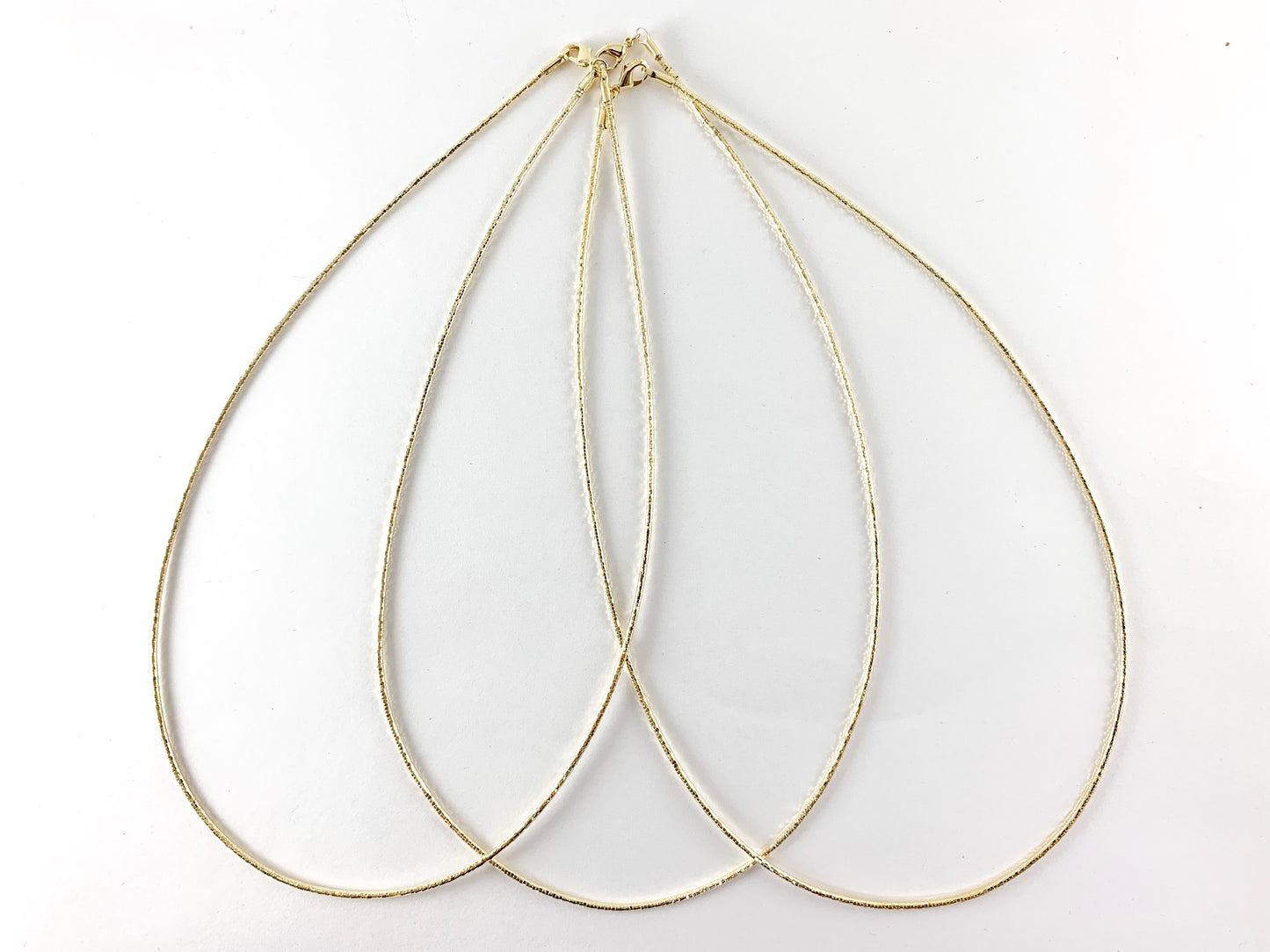 Delicate Gold Plated Dainty Flexible Minimalist Necklace 5pcs