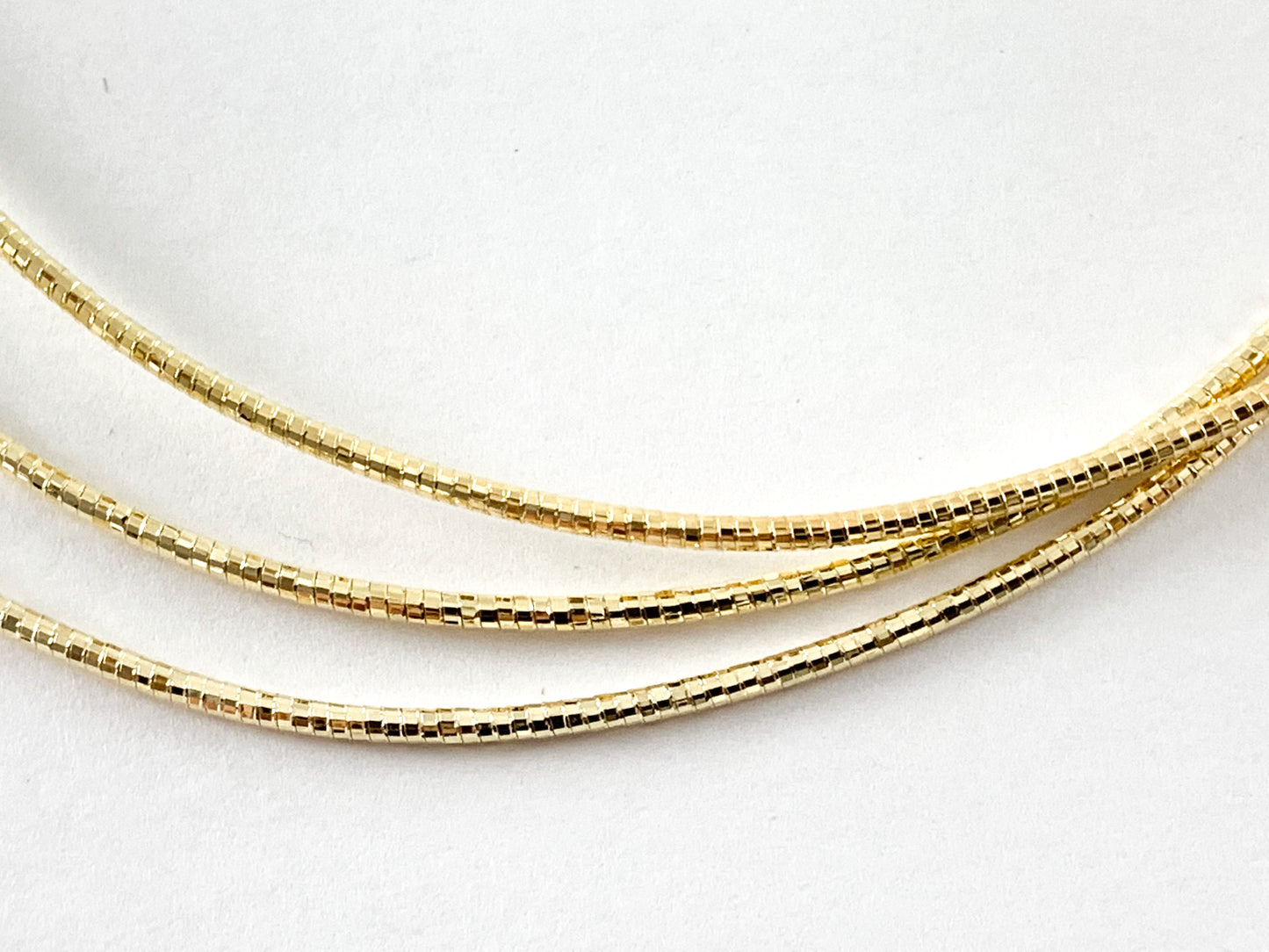 Delicate Gold Plated Dainty Flexible Minimalist Necklace 5pcs